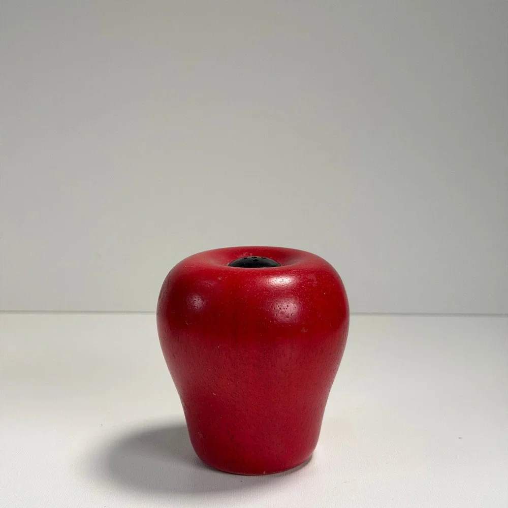 Vintage Cooks Club Wooden Apple Salt and Pepper‎ Shaker Set Red Cottagecore